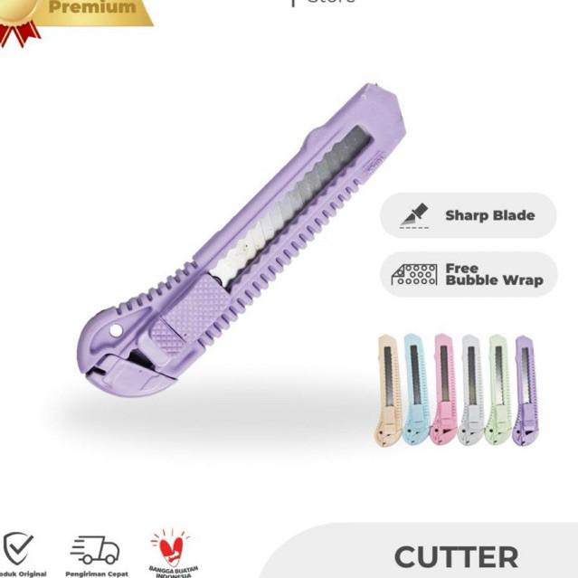 

Cutter Renceng Pisau Cuter TOPLA CUT509 Warna Pastel (12 pcs)