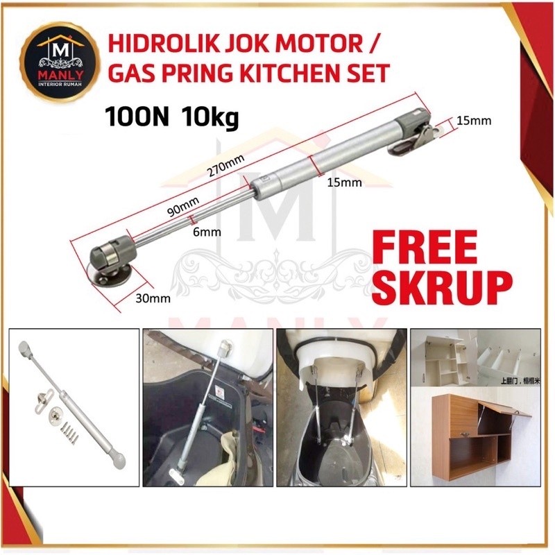 Hidrolik jok motor hidrolik kitchen set gas spring jok motor /gas spring kitchen set universal king 