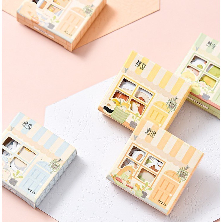 

TTT 45Pcs Stiker Karakter Hewan Untuk Diary Aesthetic Sticker Dekorasi Jurnal Scrapbook Stiker Set Home Series isi 45 Pcs Cute