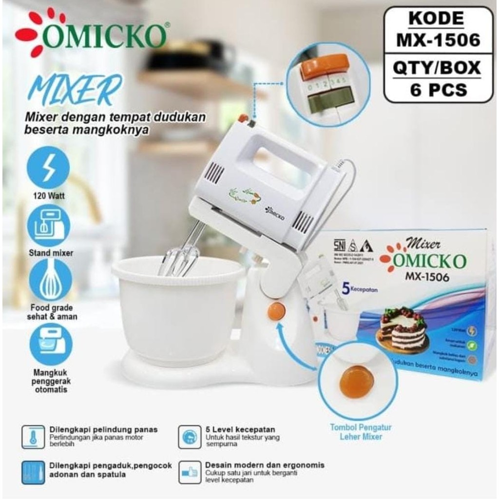 MIXER OMICKO 1506 MIXER MANGKOK STAND MIXER OMICKO