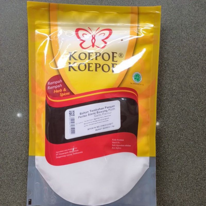 

Bawang Putih Bubuk Perisa (Garlic) Koepoe 1 Kg