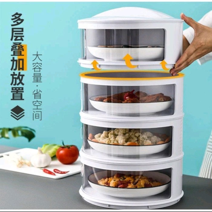 tudung saji 4 susun food storage modern tudung saji diamond