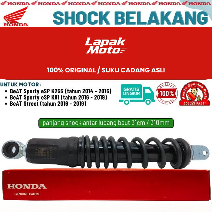 Shock Shockbreaker Belakang Beat 2016 2017 2018 2019 Original Beat Street Beat Fi K81 Original Honda