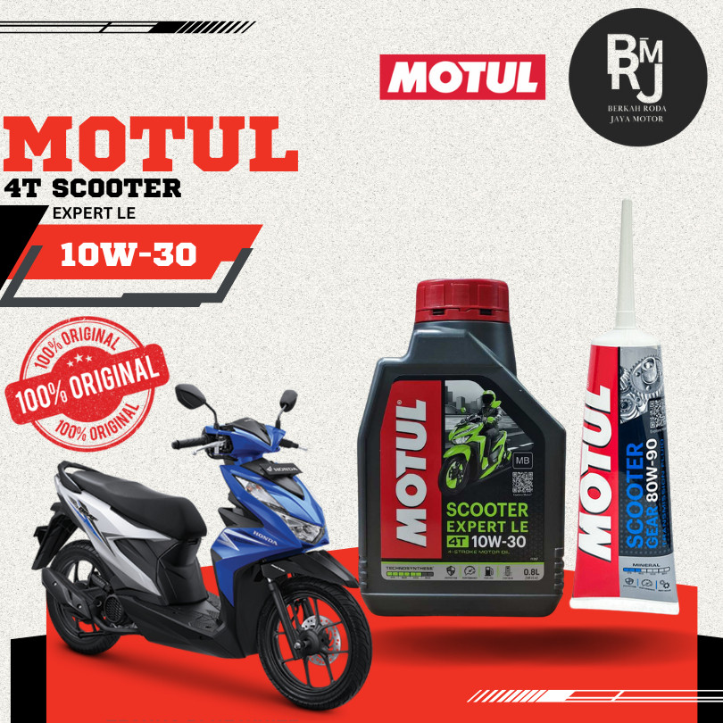 PAKET OLI MOTUL MATIC LEE 0.8L 10W30 & MOTUL GARDAN 120ML BEAT SCOOPY