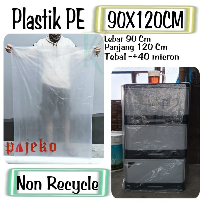 Plastik PE Bening 90x120 / 90 x 120 Cm , Kantong Plastik Sampah Bening 90 X 120