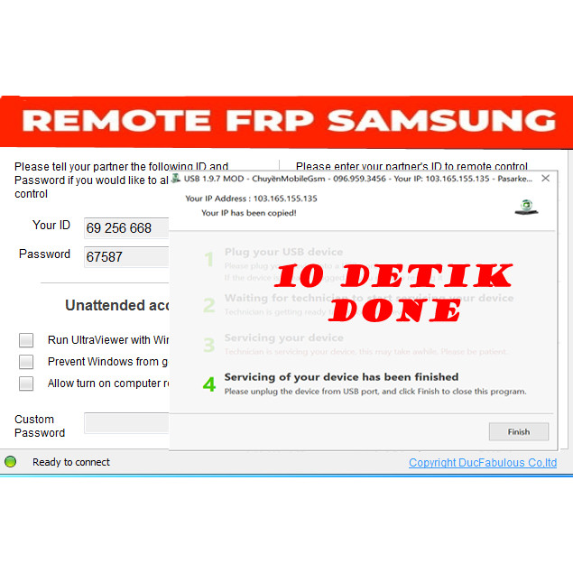 REMOTE BYPASS FRP AKUN GO0GLE SAMSUNG || INSTANT VIA SERVER