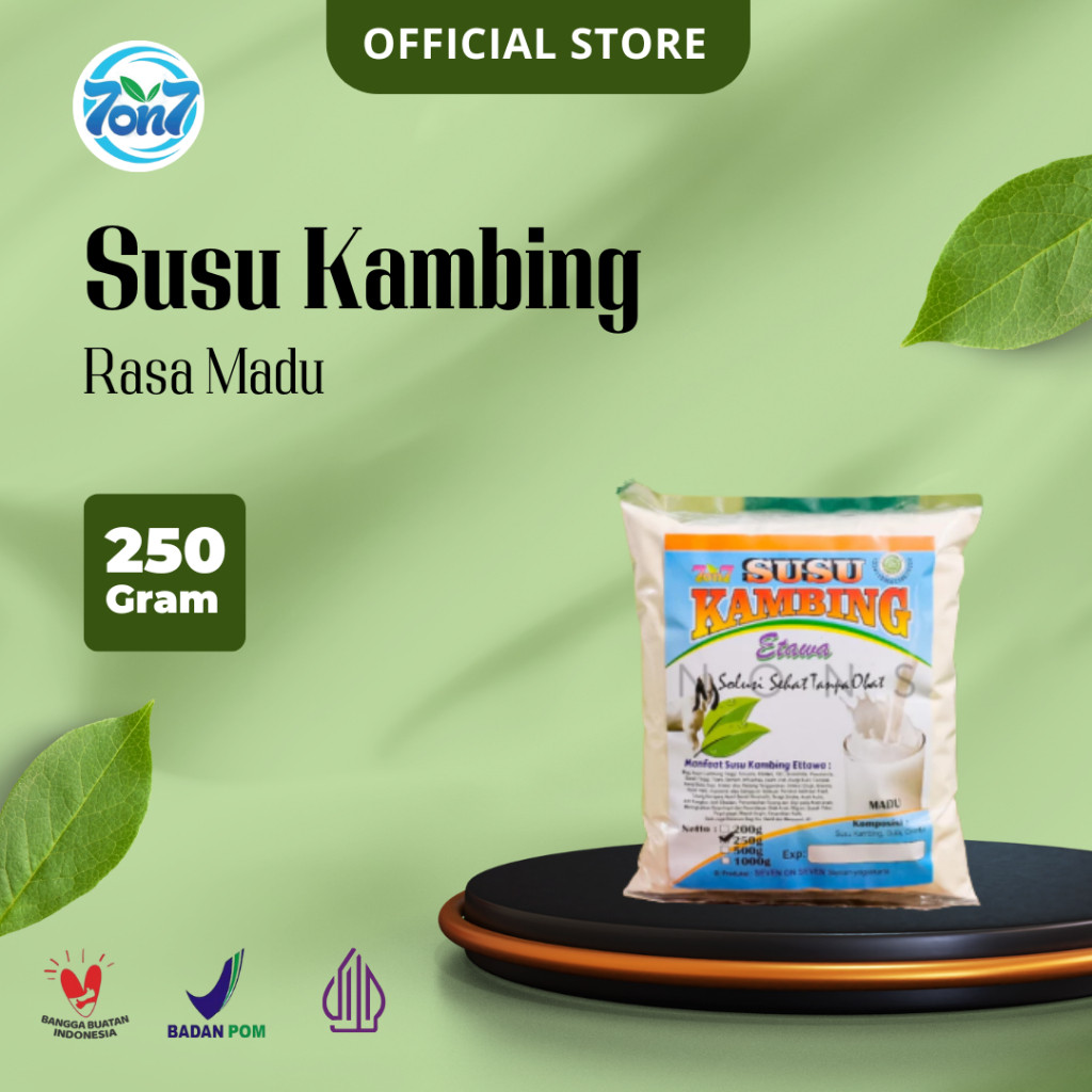 

Susu Kambing Etawa Bubuk 7on7 Rasa Madu 250gr