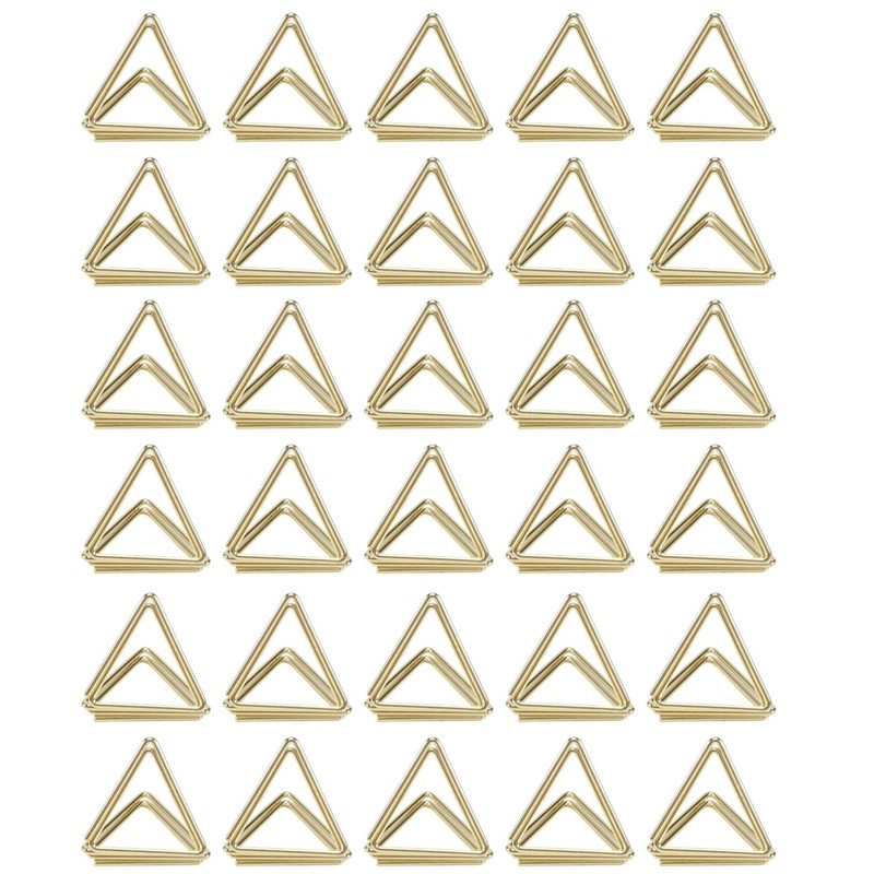 

30Pcs Triangle Shape Card Holders Wedding Table Number Holders Photo Holder Pictures Stand Clips For Anniversary Party-ABEO