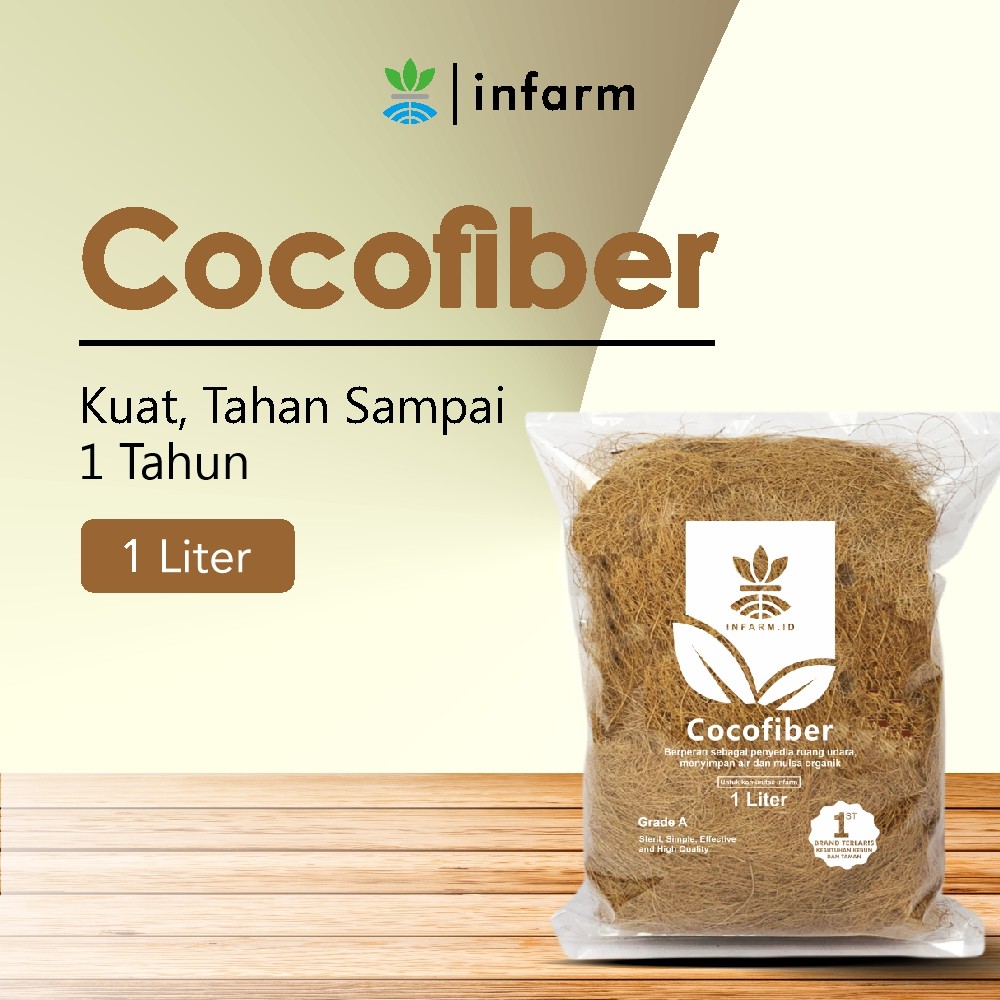 INFARM - Cocofiber dari Serabut Kelapa 1 liter Tanah Tanaman Serabut Kelapa Halus Cocok Untuk Tanam 