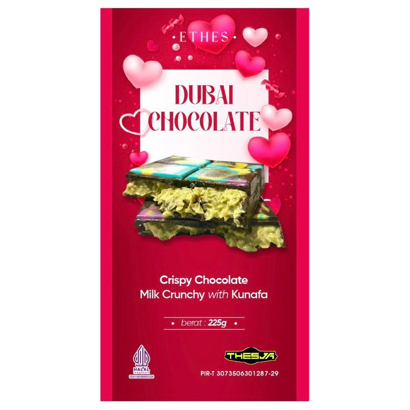 

DISKON COKLAT DUBAI EDISI VALENTINE ETHES DUBAI CHOCOLATE 225gram