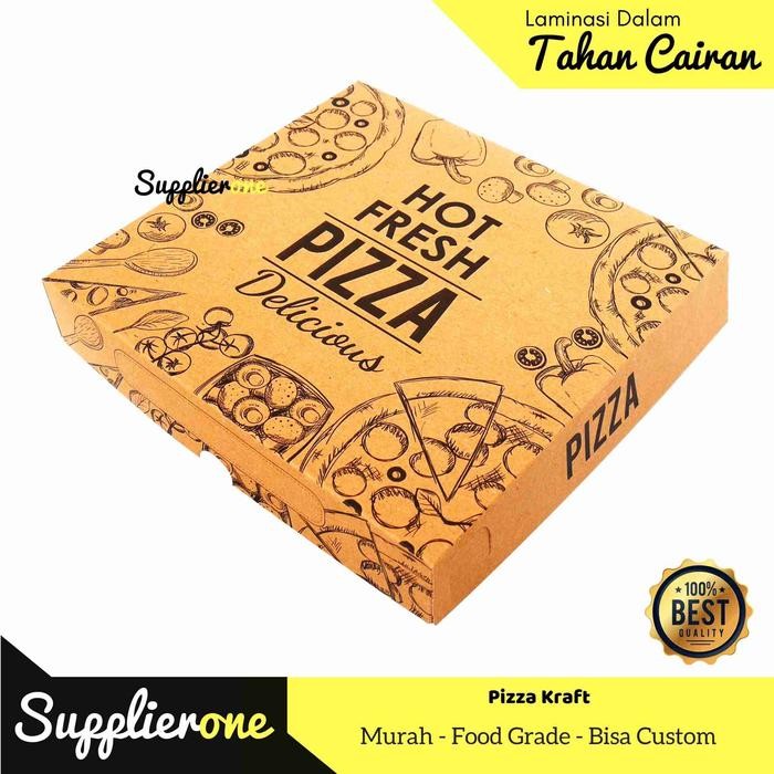 

76_cm Kardus Pizza Isi 25 / Box Pizza / Dus Pizza / Kemasan Pizza / Wadah Pizza / Tempat Pizza - Pizza Kraft Cetak