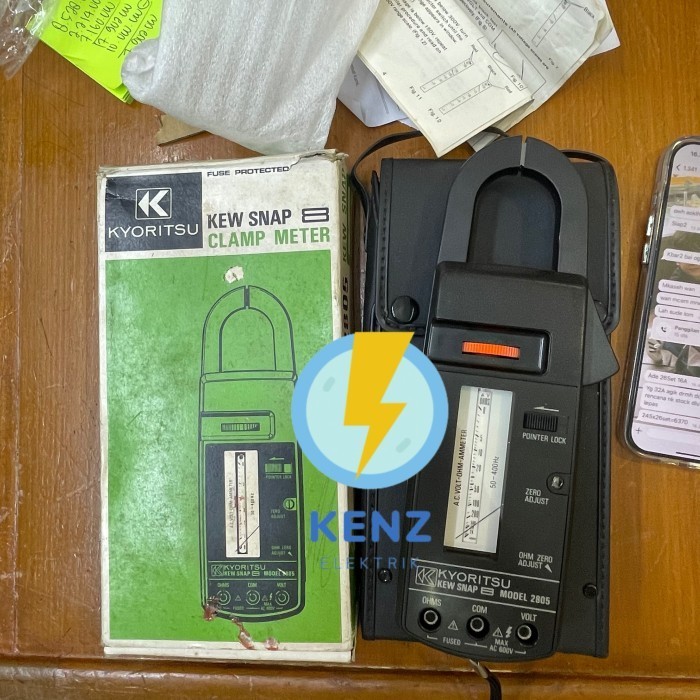 Kyoritsu 2805 analog clamp ampere meter 600A kew snap 2805 tang ampere