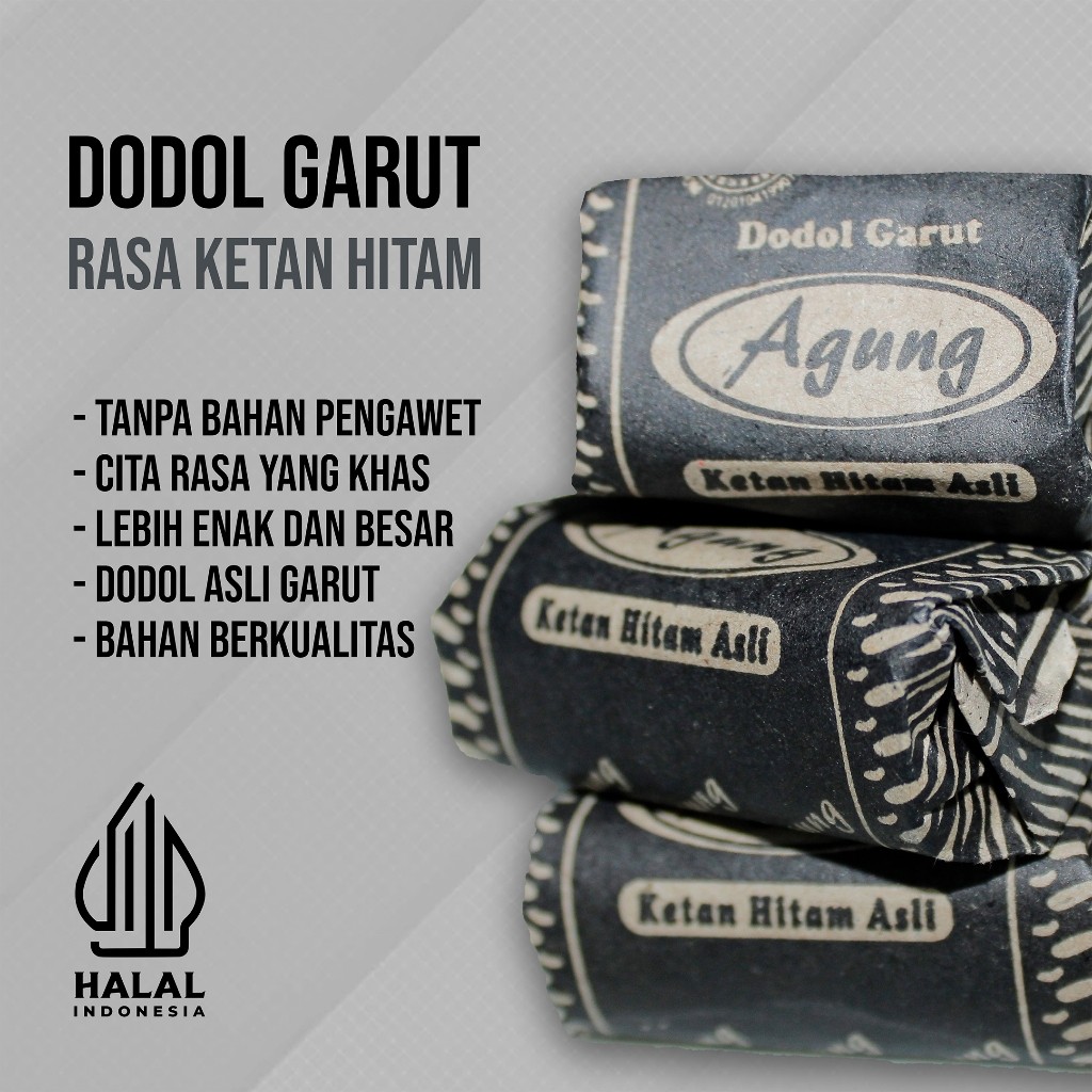 

Dodol Garut Varian Ketan Hitam Dodol Agung makanan Khas Garut 1KG - 500GR - 250GR