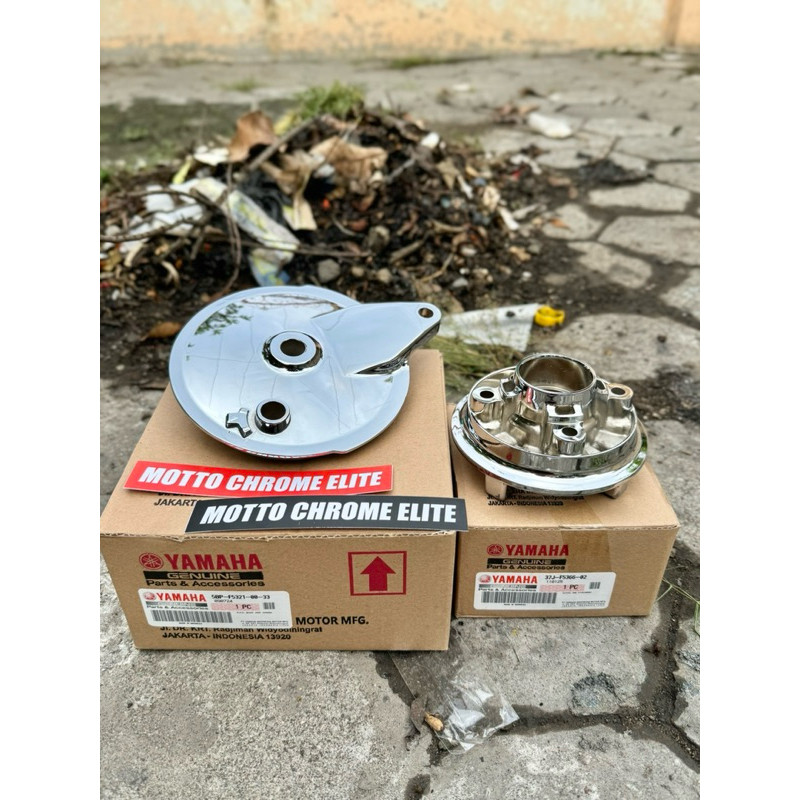 NAP GIR GEAR SET TUTUP TROMOL / KAMPAS ORIGINAL BARU CHROME CROME RXK RXKING RX KING RX