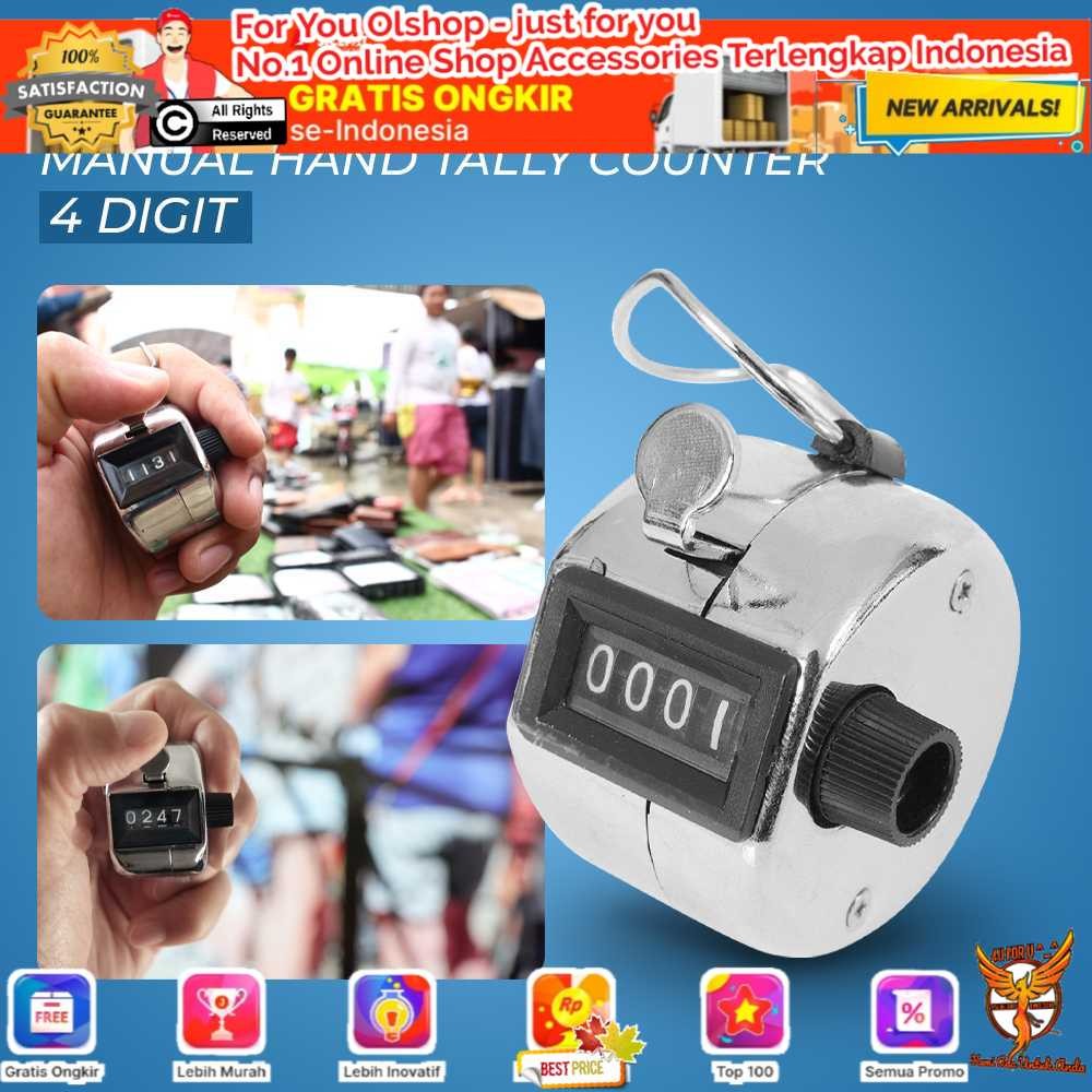 

FORU Alat Penghitung Manual Hand Tally Counter 4 Digit TD99