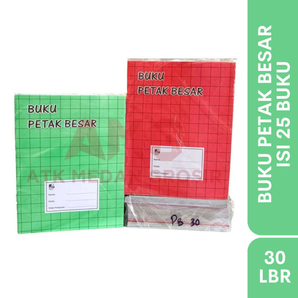 

BUKU PETAK BESAR 30 LEMBAR HARGA PER PACK ISI 25BUKU TERMURAH