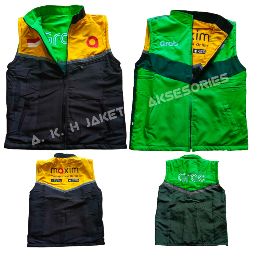 Real Picture#Bordir#Rompi Bunglon Maxim Grab#Rompi Bolak Balik Grab Maxim#Bahan Ori#Keren#Murah#Anti