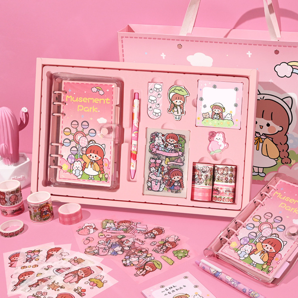 

Cute Hand Ledger Gift Box Set Diy Sticker with Notebook Material Children's Gift Toys