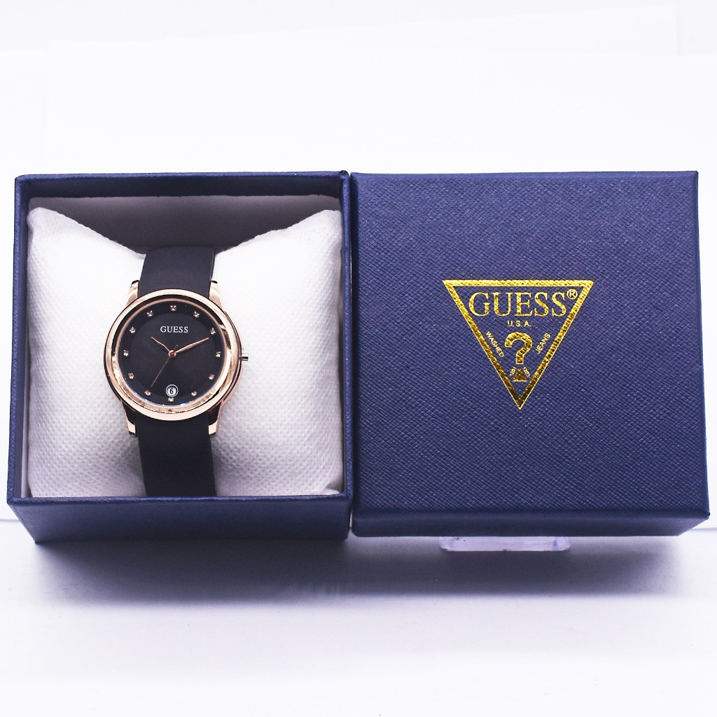 Top Seller - Jam Tangan Wanita Keren GUESS Rubber Fashion