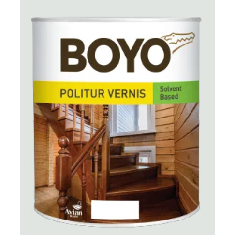 CAT POLITUR PLITUR VERNIS PERNIS KAYU BOYO 1/2 Liter PERNIS KUSEN PINTU MEJA KURSI LEMARI JENDELA