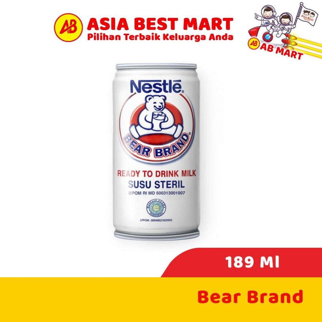 

Bear Brand Kaleng 189 Ml Susu Cair Susu Beruang Susu Steril