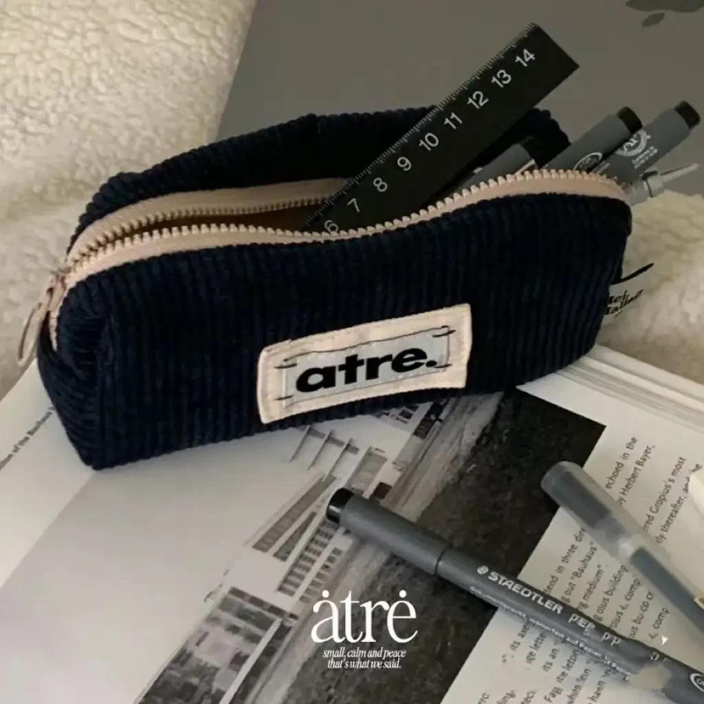

Corduroy Pencil Case Artistic Minimalist Stationery Bag Student Storage Bag Student Stationery Box Storage Bag Korean Stationery