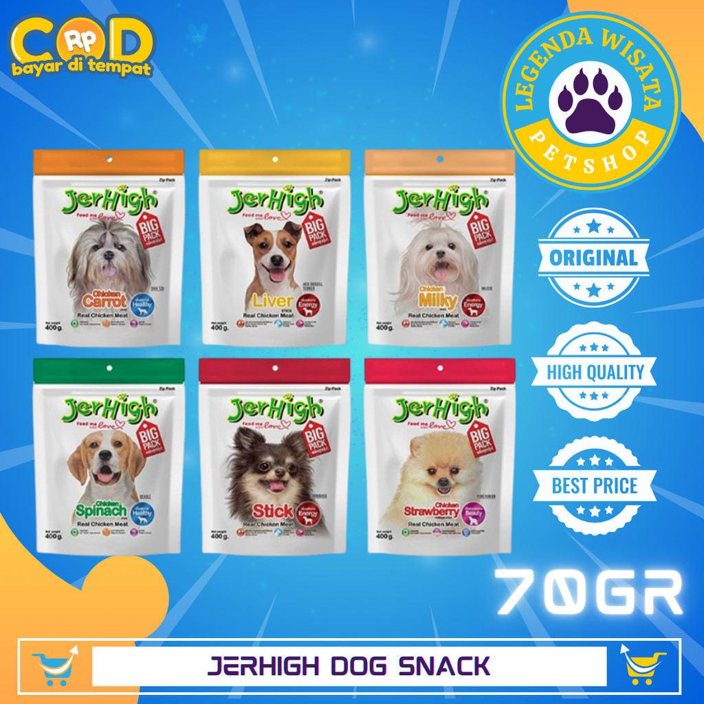 JERHIGH Dog Snack / Cemilan Treats Anjing / Jerhigh Stick Snack Anjing