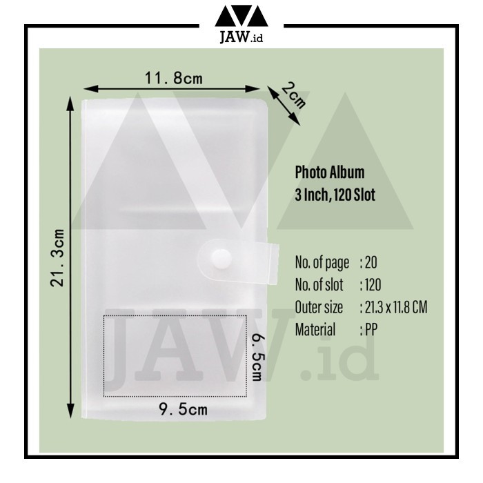 

⭐BISA COD⭐ JAW.id Tempat Kartu Nama Album Photo Card Holder Photo 120/240 Slot Alb 120 Trans