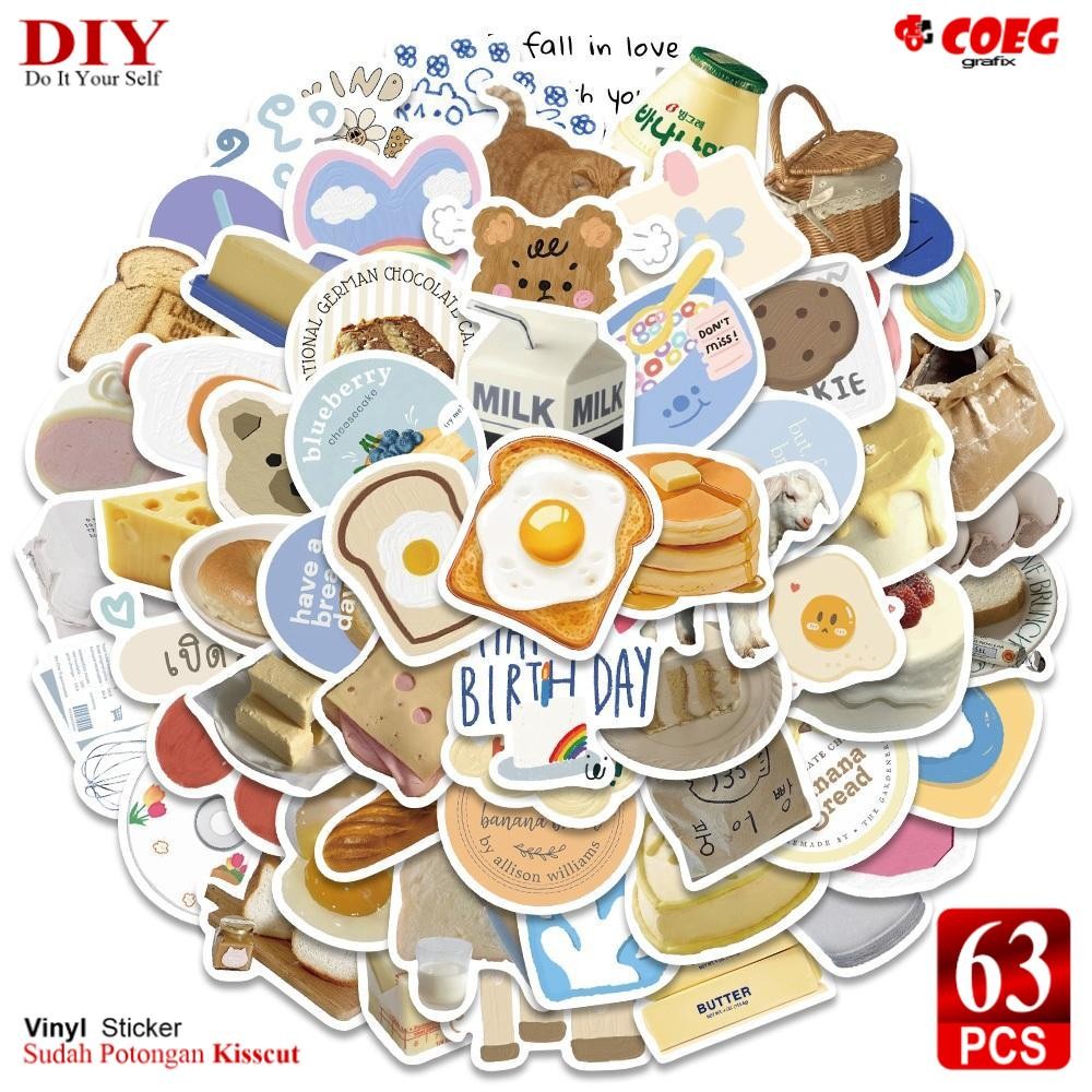 

[63PCS] Stiker Aesthetic Mentega Roti Seri CG32 | Stiker Pack Vinyl Anti Air | Stiker untuk Buku, Gitar, Journal, Koper, Casing HP, Laptop, Helm, Botol