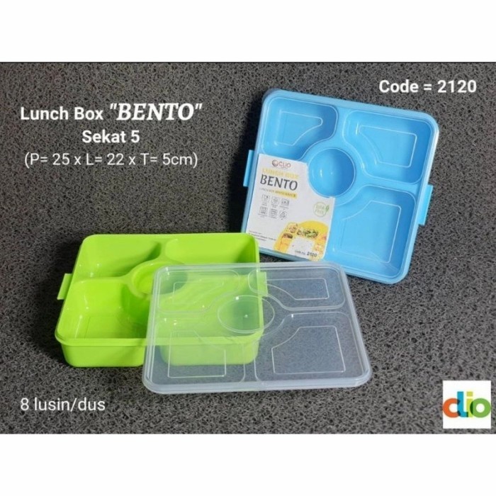 LUNCH BOX BENTO SEKAT 5 CLIO/TEPAK MAKAN SEKAT 5 SEGI/BEKAL ANAK SEKAT 5 TEBAL