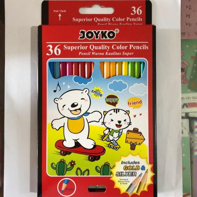 

Joyko Cp36pb Pencil Pinsil 36 Warna / Color Pencils panjang CP-36PB 36 Colors