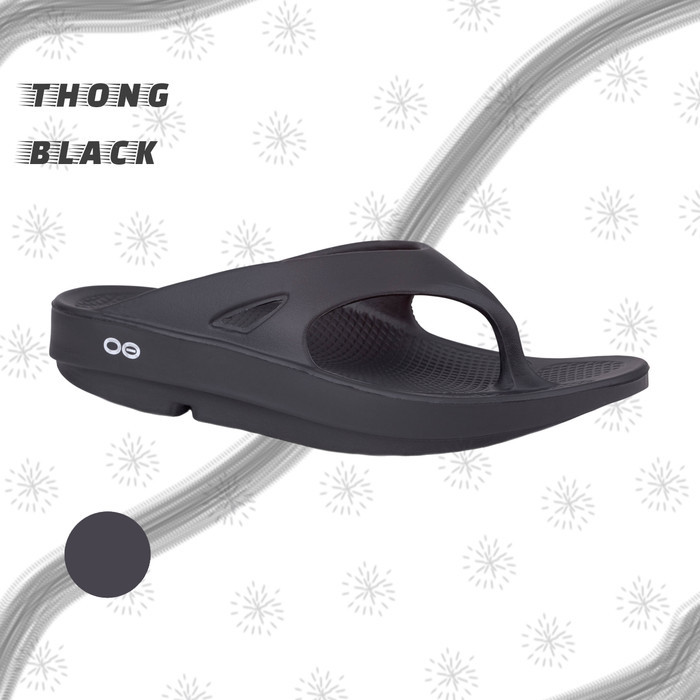BEST SELLER Oofos Unisex Sandal Ooriginal Thong BLack - Black, 45-46-47