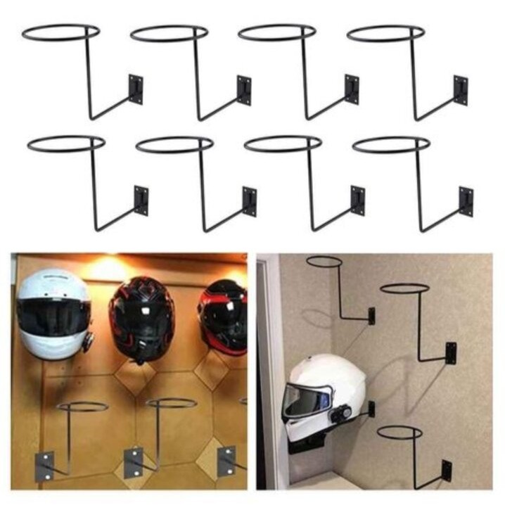 Rak Helm Sepeda Motor Anti Karat untuk Tempel Dinding, Tempat botol, tempat gantung jas / baju