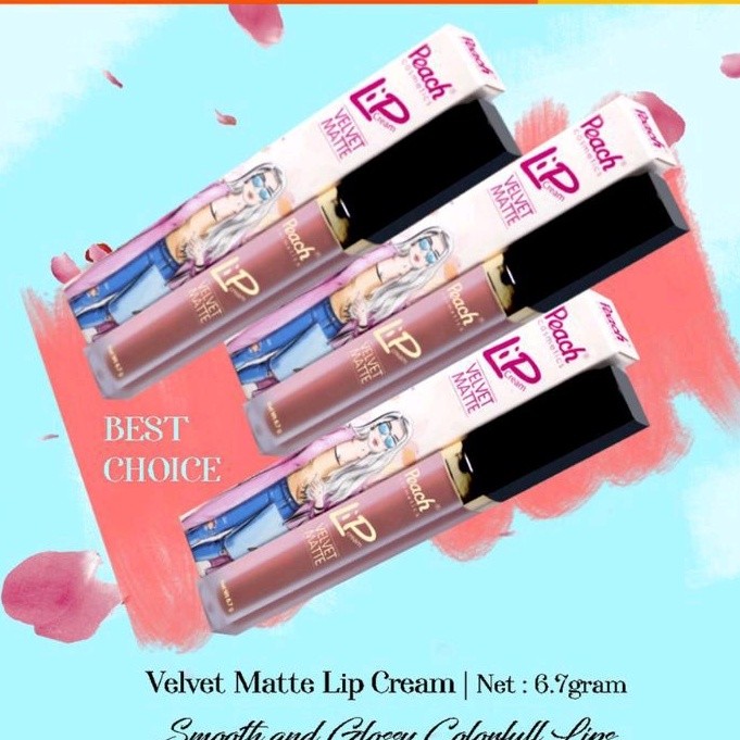 PEACH COSMETIC LIP CREAM VELVET MATTE