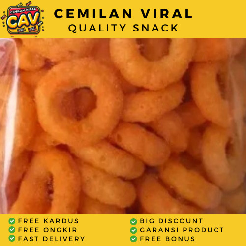 

CAV CIKI CINCIN 250gr Snack Ring Keju Ciki Ring Keju Cheese Ring Snack Keju Ring Cheese Chiki Ring Kej