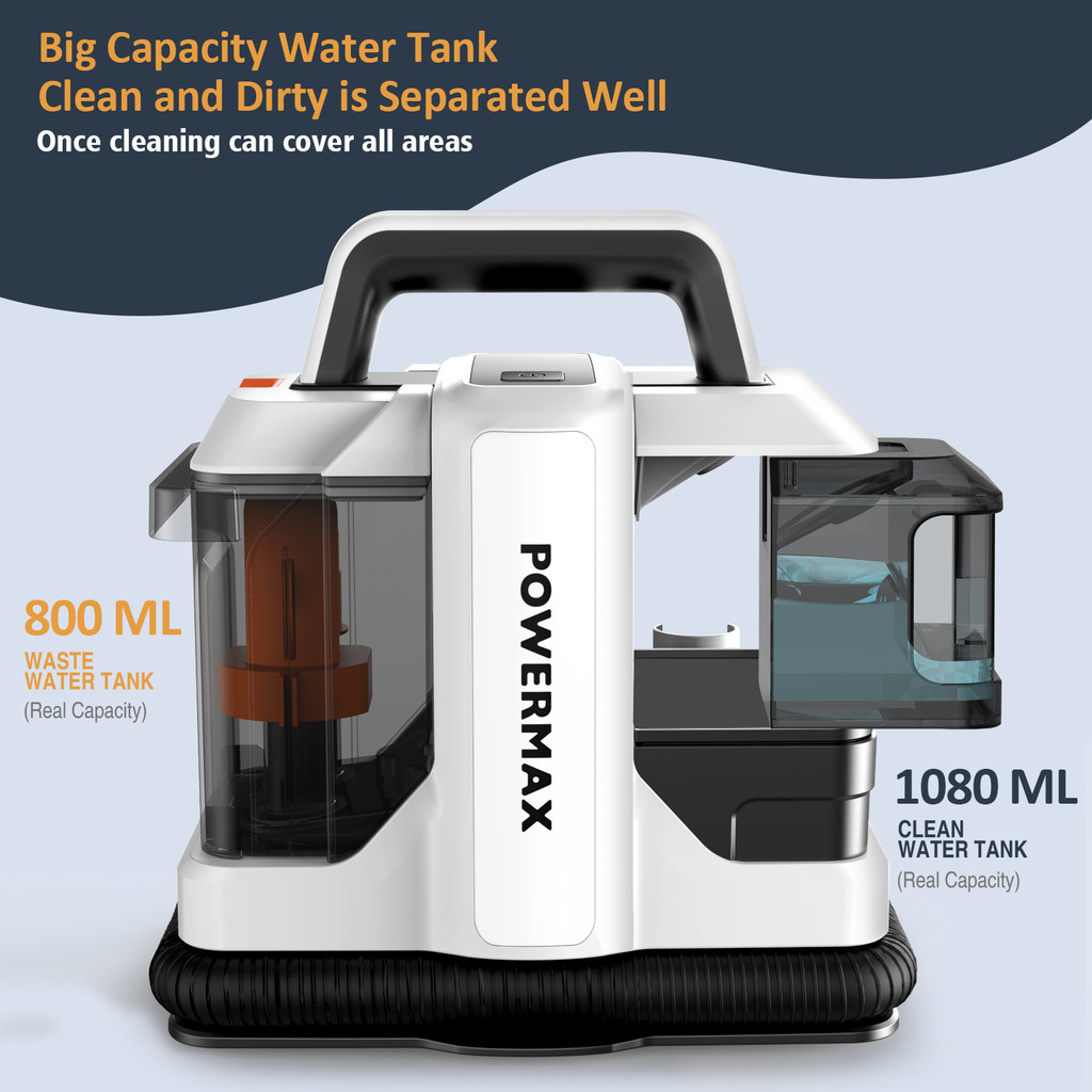 

W05 Handheld Carpet Cleaner 750W Handheld 15Kpa Corded Spot Clean Machine Wet Fabric Carpet Sofa Cleaning Pet Portable Car