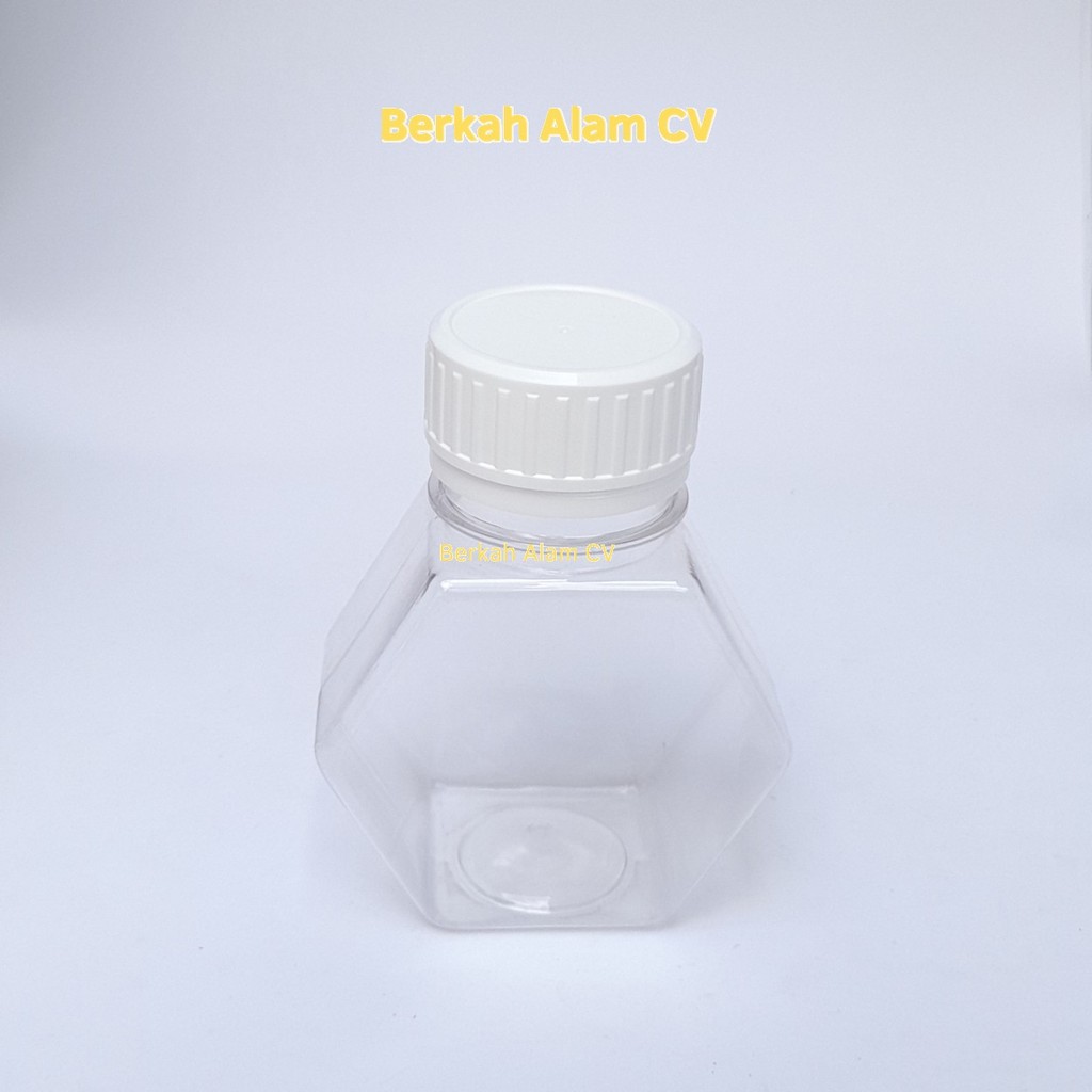 Botol Madu 250 ml Segienam Nat / Botol Plastik 250 ml Segienam Natural