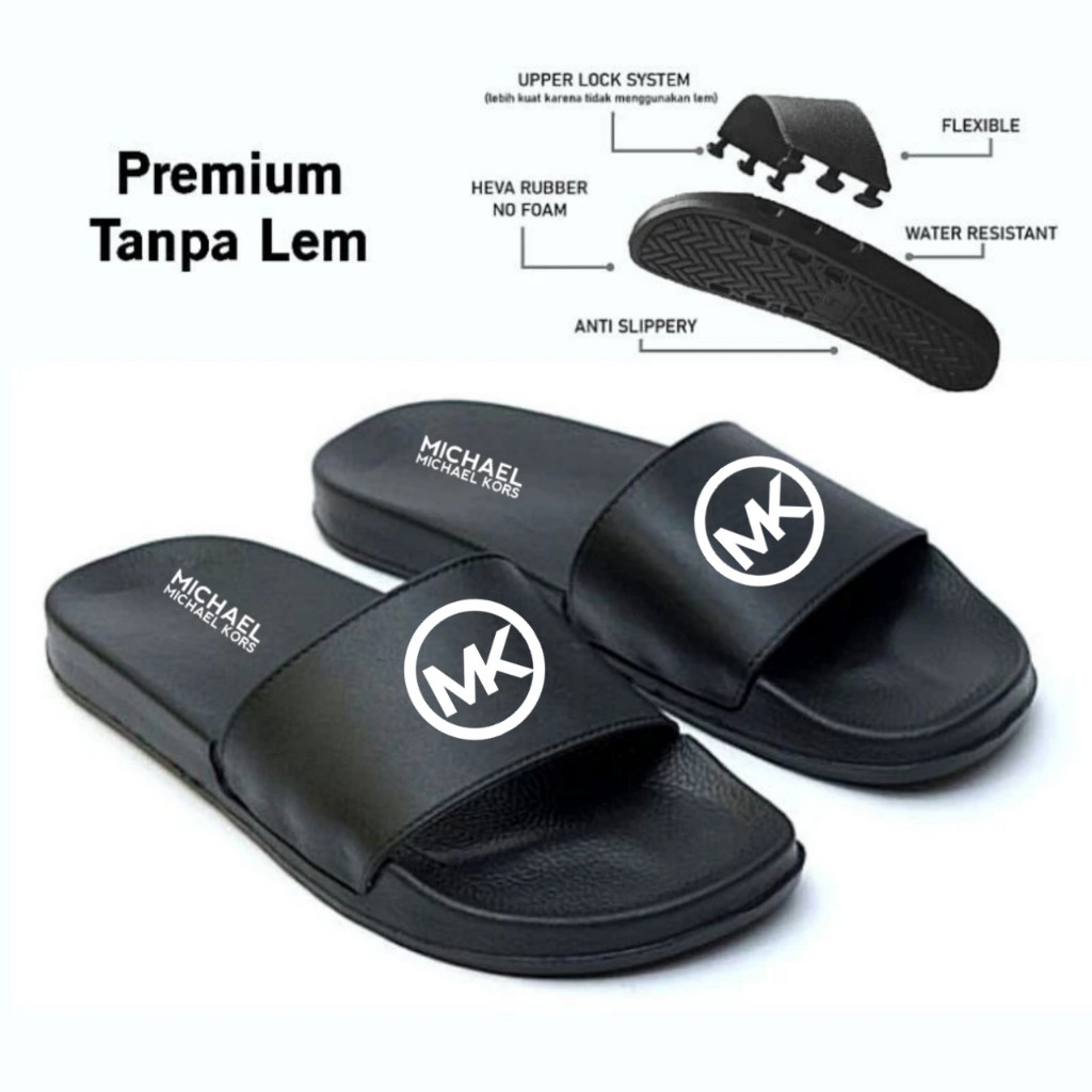 Sandal slop MK Michael Kors || Sandal Slide Pria Wanita Slipper Premium Slip on