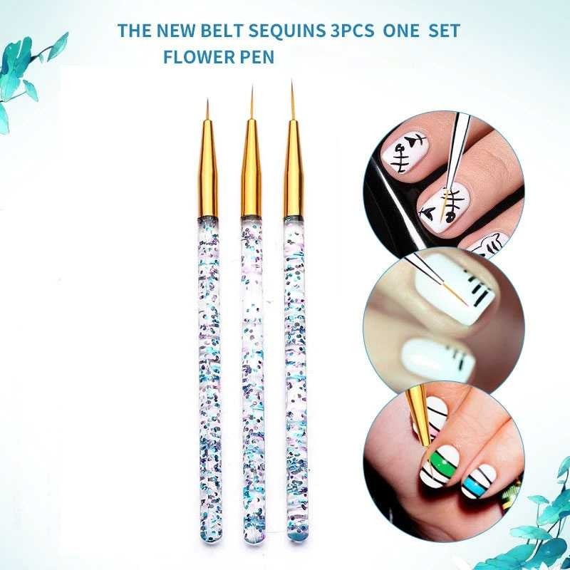 Brush Kutek Kuku Ultra thin Liner Nail Art 3 PCS - HD042