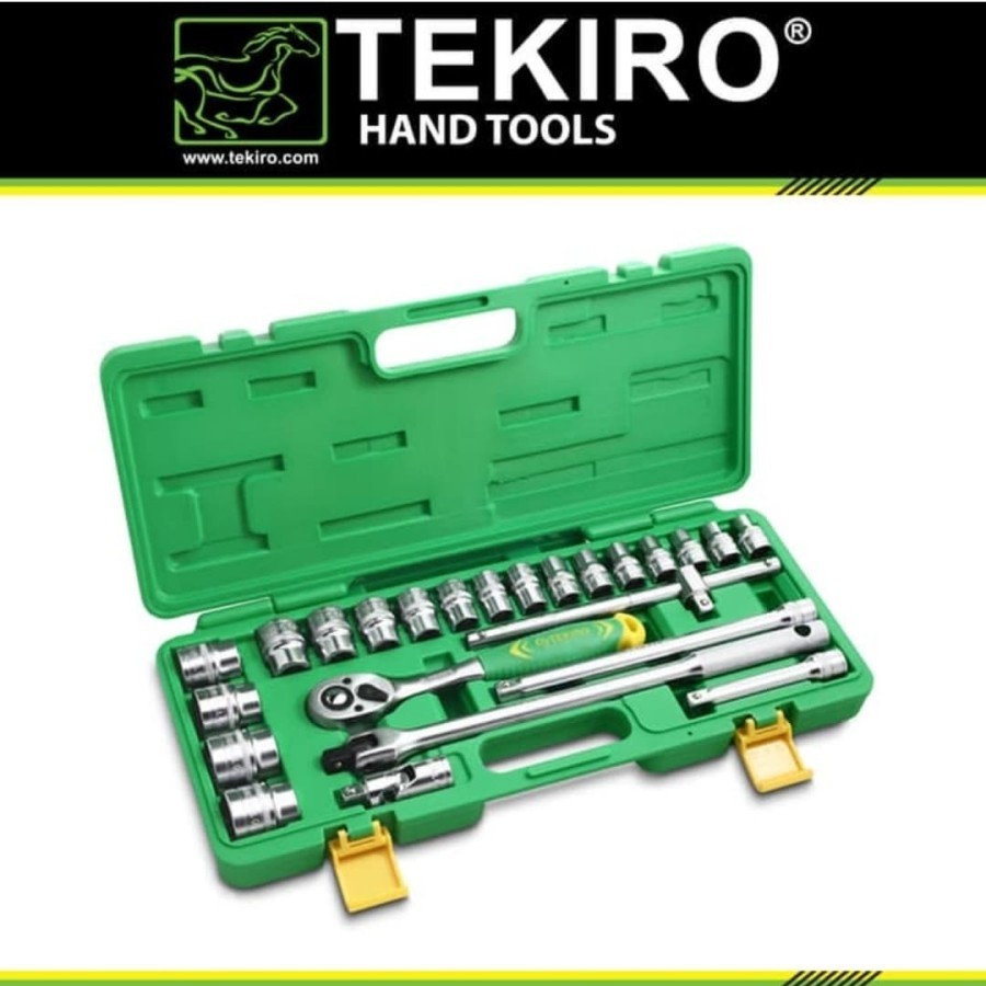 KUNCI SOK SET TEKIRO 8-32MM 24 PCS / KUNCI SOCKET 24PCS / 6PT - 12PT/ TEKIRO MATA SOCK PESEGI 6 /12