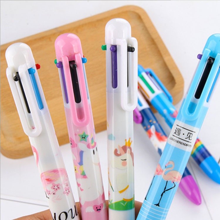 

Pulpen kartun 6 warna pulpen multiwarna