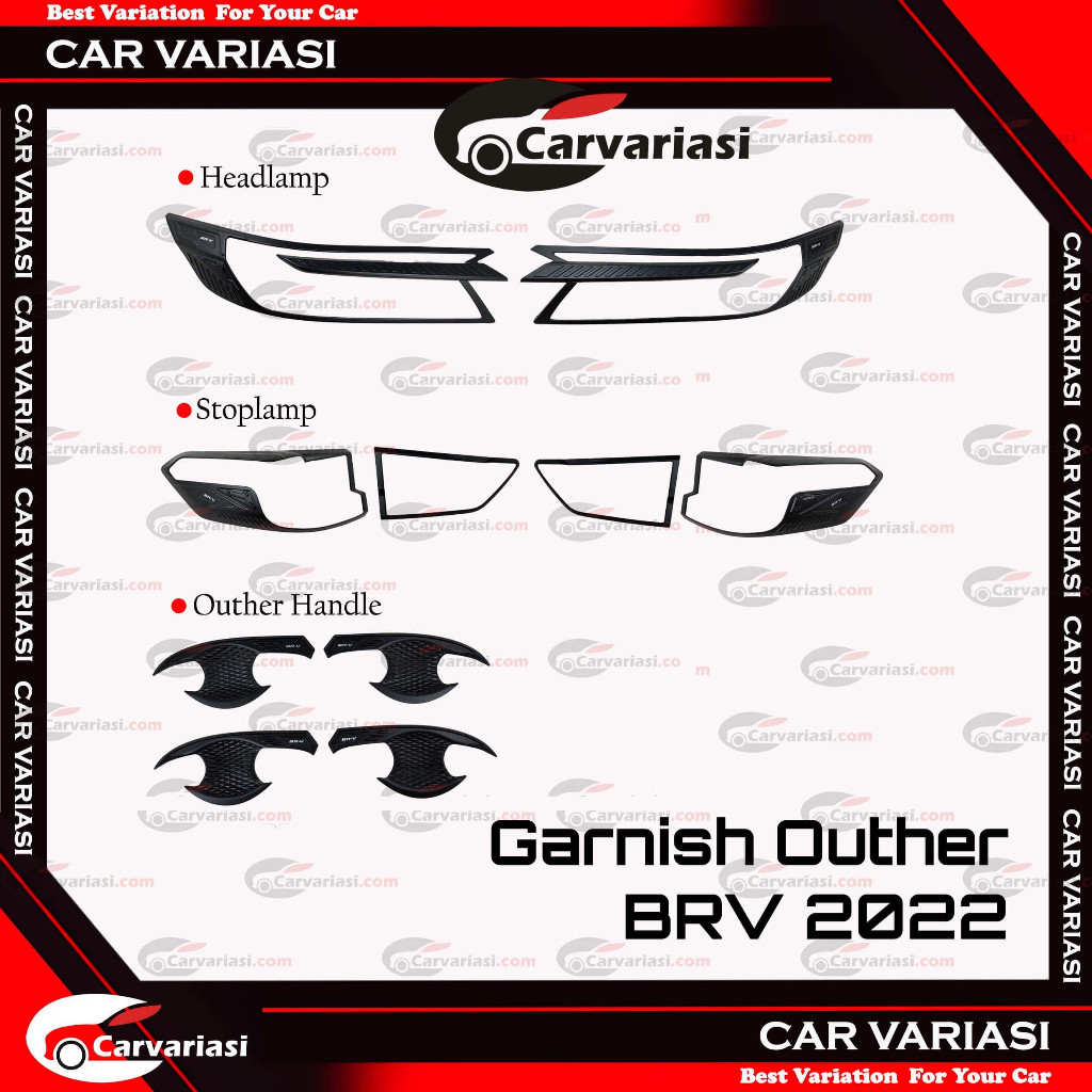 Garnish BRV 2023 Headlamp Garnish Black Garnis BRV 2023