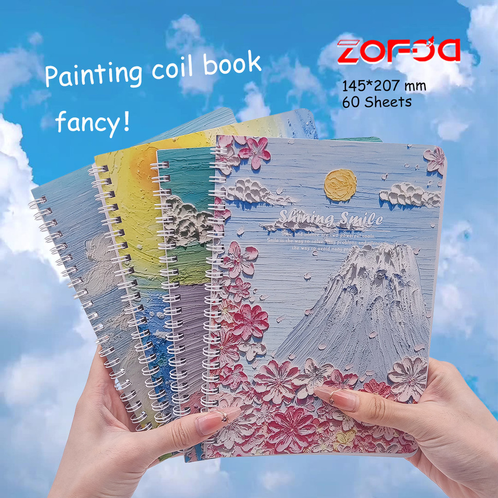 

【ZOFDA Shining Smile】60 Lembar Buku Catatan A5 Notebook Aesthetic Buku Diary Buku Tulis Aesthetic 1PC/4PCS