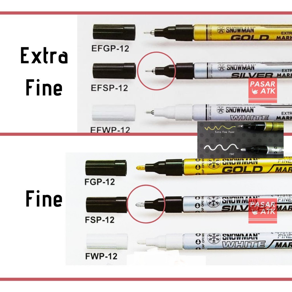 

Spidol SNOWMAN Paint Marker Fine/ Extra Fine (pcs)