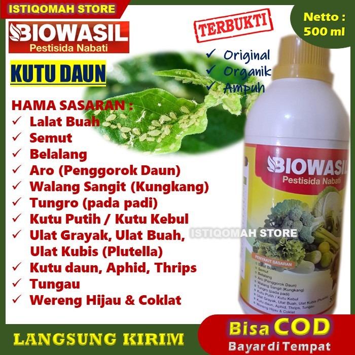BIOWASIL 500ml Pestisida Nabati Obat Hama Kutu Daun Cabe - Obat Pembasmi Kutu Daun Cabe - Insektisid