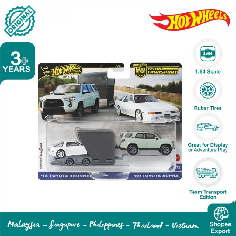 Hot Wheels Premium Team Transport 89 Toyota Supra - 18 Toyota 4Runner
