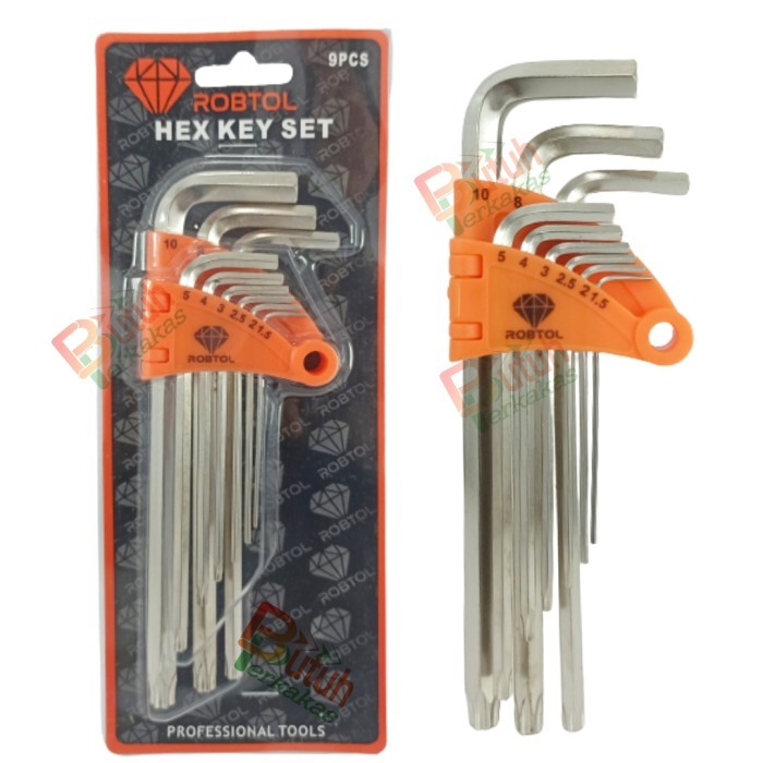 cod Kunci L Kombinasi Bintang Set 9 Pcs Kunci L Set Kunci L Kombinasi