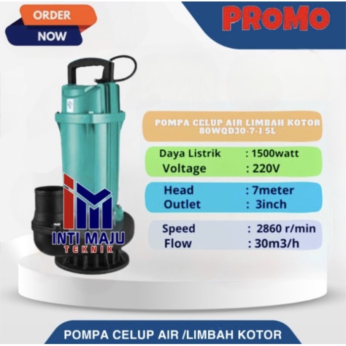 pompa celup air limbah kotor 4 inch Pompa celup air kotor 4in 3Hp 1Ph