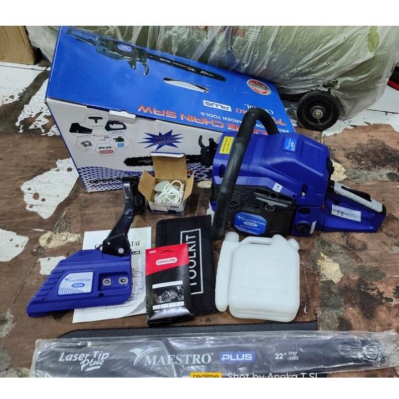 CHAINSAW MAESTRO 6500 22” MESIN POTONG KAYU GERGAJI KAYU SENSO