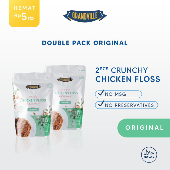 

[PREMIUM] Grandville Abon Ayam Crunchy Double Pack Original